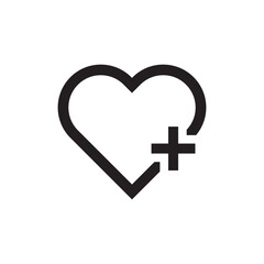 Heart vector icon. Heart vector sign. Love linear heart icon. Valentines day heart icon. Heart symbol pictogram. UX UI icon