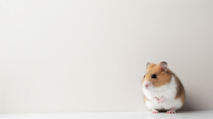 animal on the white Background a Hamster generative ai