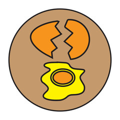 Break, egg, crack icon