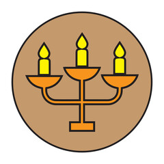 Obraz premium Candle, candlestick, fire icon