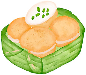 Thai dessert watercolor png