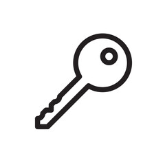 Key vector icon. Key flat sign design. Key symbol pictogram. UX UI icon