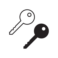 Key vector icon. Key flat sign design. Key symbol pictogram. UX UI icon