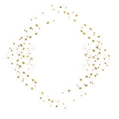 luxury sparkling, gold confetti,Gold sparkle ,splatter border,Gold Foil Frame Gold brush stroke on transparent background
