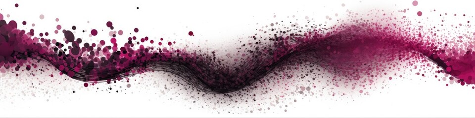 Dynamic Wave Elements Of Magenta Dots On A White Background. Banner, web design. Generative AI