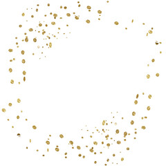luxury sparkling, gold confetti,Gold sparkle ,splatter border,Gold Foil Frame Gold brush stroke on transparent background