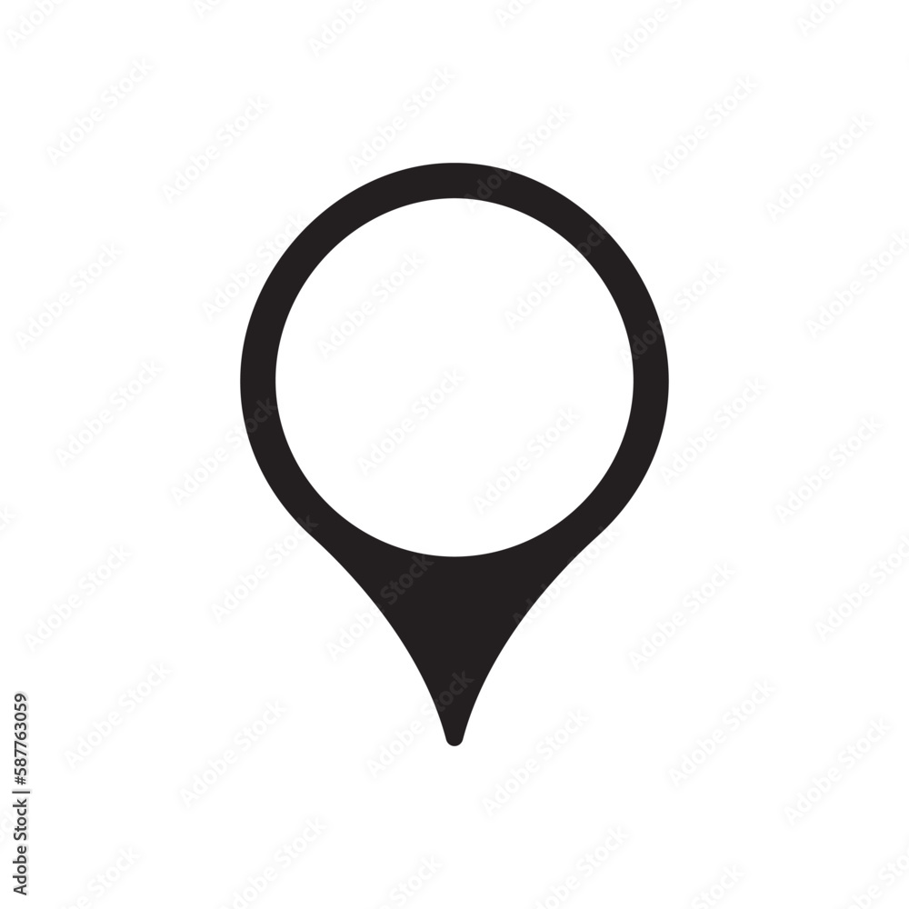 Poster destination point vector icon. location in map tag vector sign. navigation icon. position mark sign.