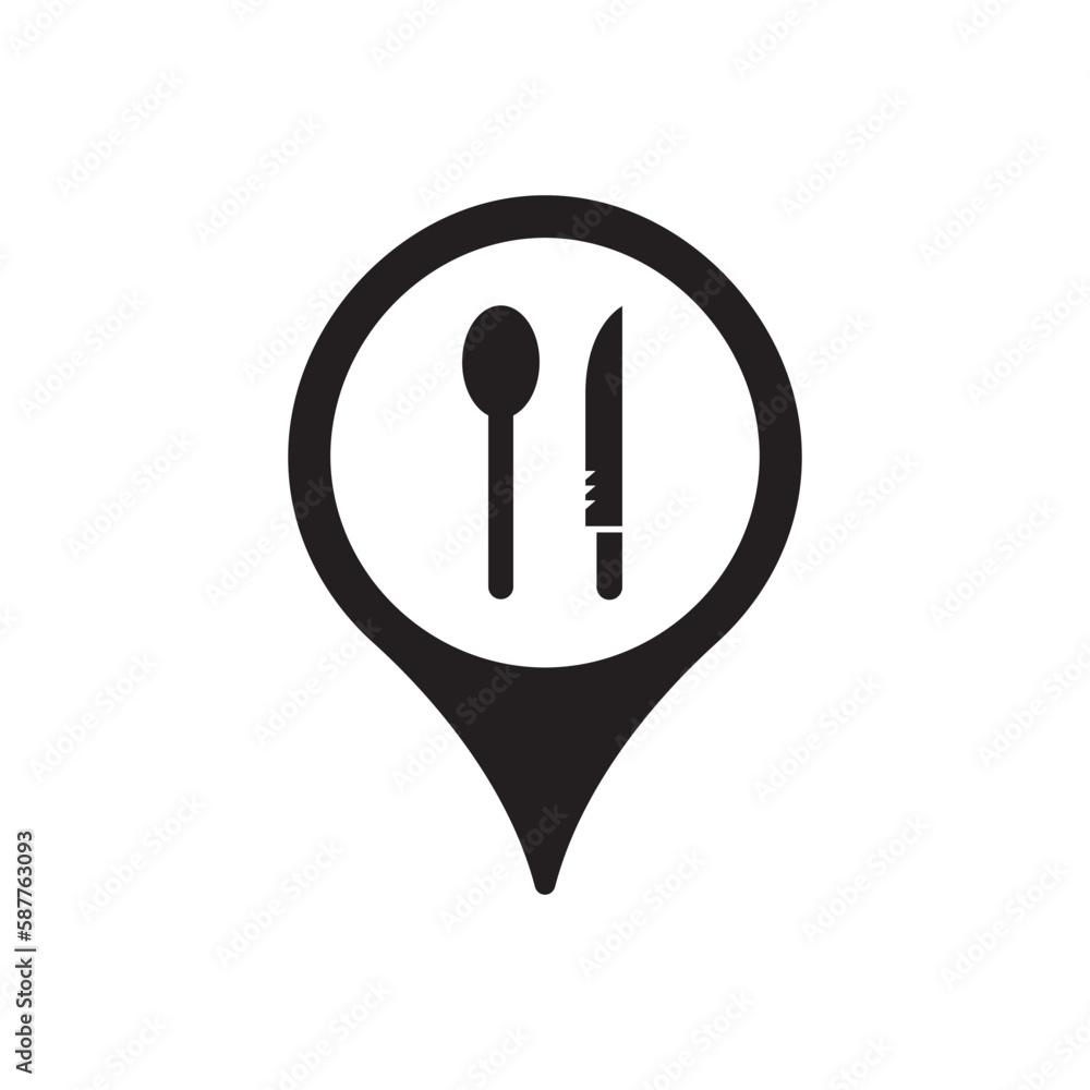 Poster destination point vector icon. location in map tag vector sign. navigation icon. position mark sign.