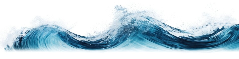 Wave On White Background. Banner, web design. Generative AI