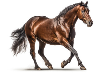 Obraz premium Morgan Horse On White Background. Generative AI