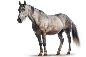 Obraz na płótnie Canvas Paso Fino Horse On White Background. Generative AI