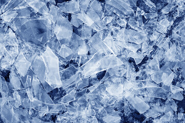 blue broken ice.