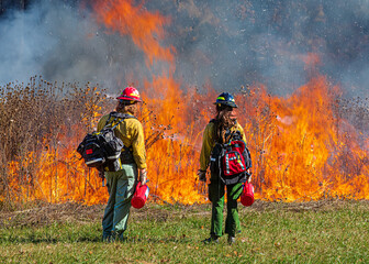 firefighter in action