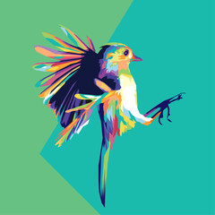 Obraz premium birds are flying pop art style