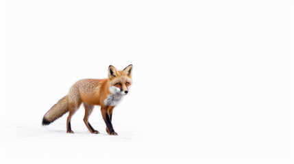 Naklejka premium animal on the white Background a Fox generative ai