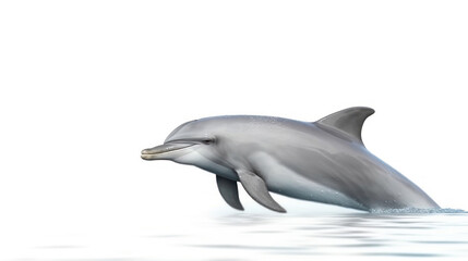 animal on the white Background a Dolphin generative ai