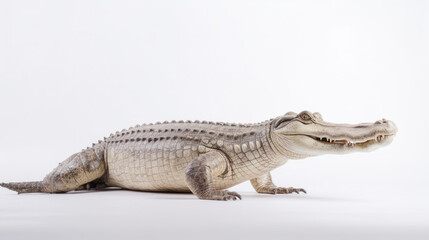 Naklejka premium animal on the white Background a Crocodile generative ai