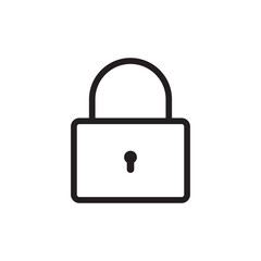 Lock vector linear icon. Private lock flat sign design. Padlock symbol. UX UI icon