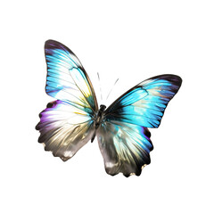 Obraz premium Iridescent butterfly, Generative AI