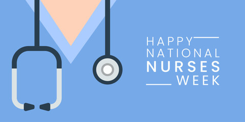 National Nurses Week is observed in United states form 6th to 12th May of each year. National Nurses week banner poster background template vector illustration. - obrazy, fototapety, plakaty
