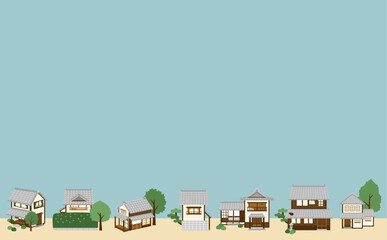 日本家屋・古民家の町並み　昼間