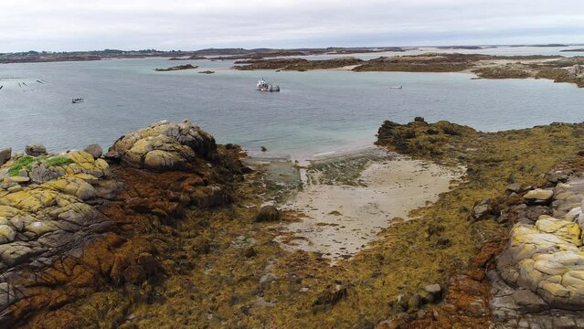 Les &icirc;les Chausey, au large de Granville.