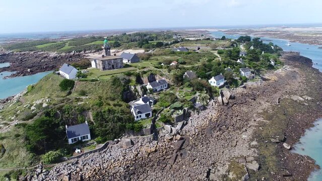 Les &icirc;les Chausey, au large de Granville.