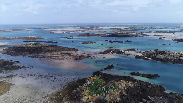 Les &icirc;les Chausey, au large de Granville.