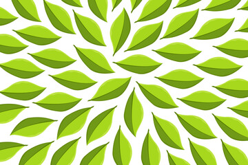 Seamless leaves pattern vector leaf illustration. Floral seamless leaf pattern