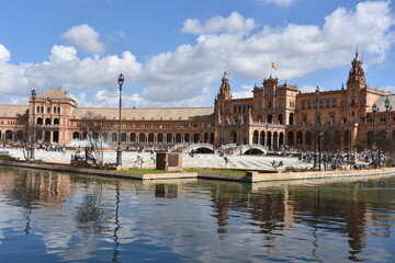 Spanish square in Seville in Maria Luisa Park, Europe, Andalusia, history