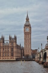 Fototapeta na wymiar Westminster Abbey parliament building and Big Ben