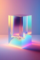 Beautiful Holographic Glassy Gradient Background