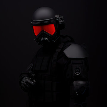 Realistic Dark tactical armor SWOT