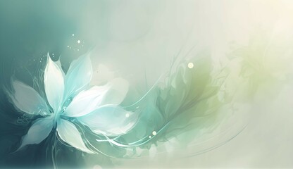 Fototapeta na wymiar Ethereal Flowery Light Background with Copy Space