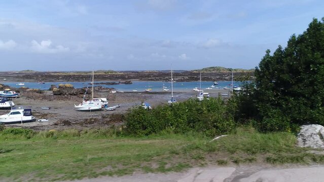 Les &icirc;les Chausey, au large de Granville.
