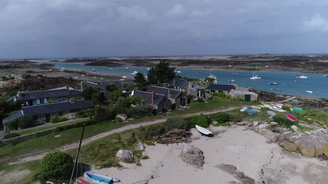 Les &icirc;les Chausey, au large de Granville.