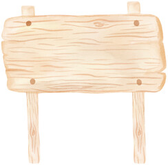 Wooden sign watercolor png