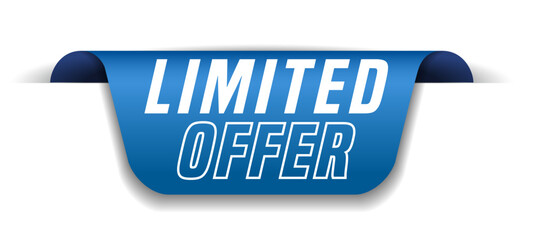 Colorful vector flat design banner limited offer. This sign is well adapted for web design.