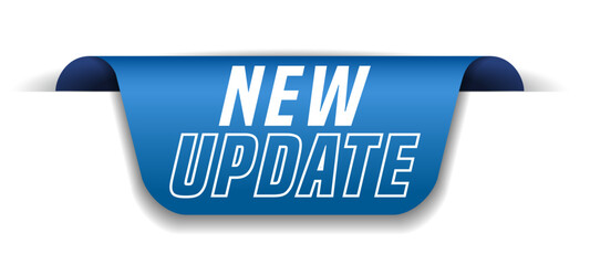 Colorful vector flat design banner new update. This sign is well adapted for web design.