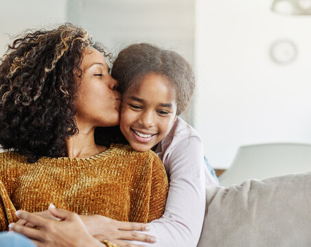 Child Mother Family Parent Home Woman Happy Daughter Kid Hug Portrait Together Childhood Girl Mom Female Little Young Love Fun Beautiful Black African American