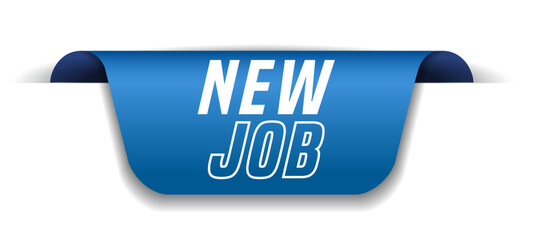 Colorful vector flat design banner new job. This sign is well adapted for web design.