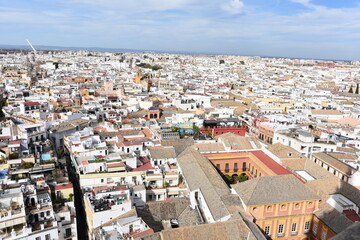 Fototapeta premium seville, spain, city, monuments, europe, historic, old, panorama, andalusia, 