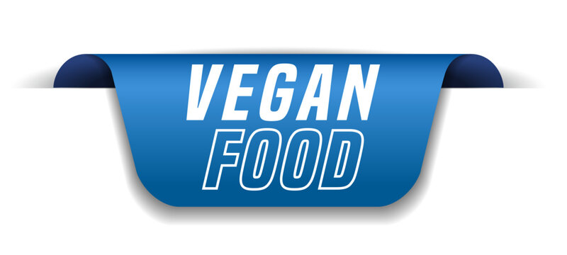 Colorful vector flat design banner vegan food. This sign is well adapted for web design.