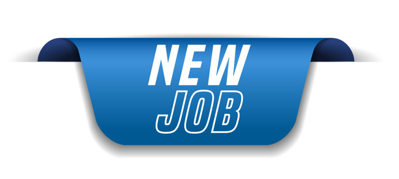 Colorful vector flat design banner new job. This sign is well adapted for web design.