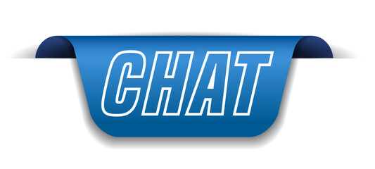 Colorful vector flat design banner chat. This sign is well adapted for web design.