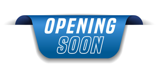 Colorful vector flat design banner opening soon. This sign is well adapted for web design.