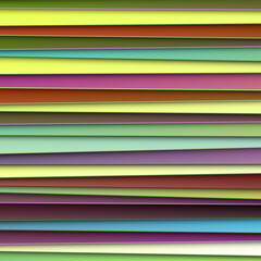 Papercut Multicolored Horizontal Stripes Background