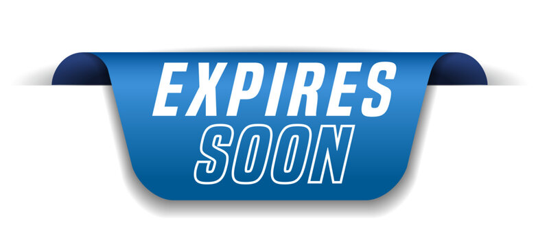 Colorful vector flat design banner expires soon. This sign is well adapted for web design.