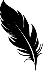 Obraz premium Feather - Minimalist and Flat Logo - Vector illustration