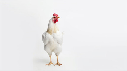 animal on the white Background a Chicken generative ai